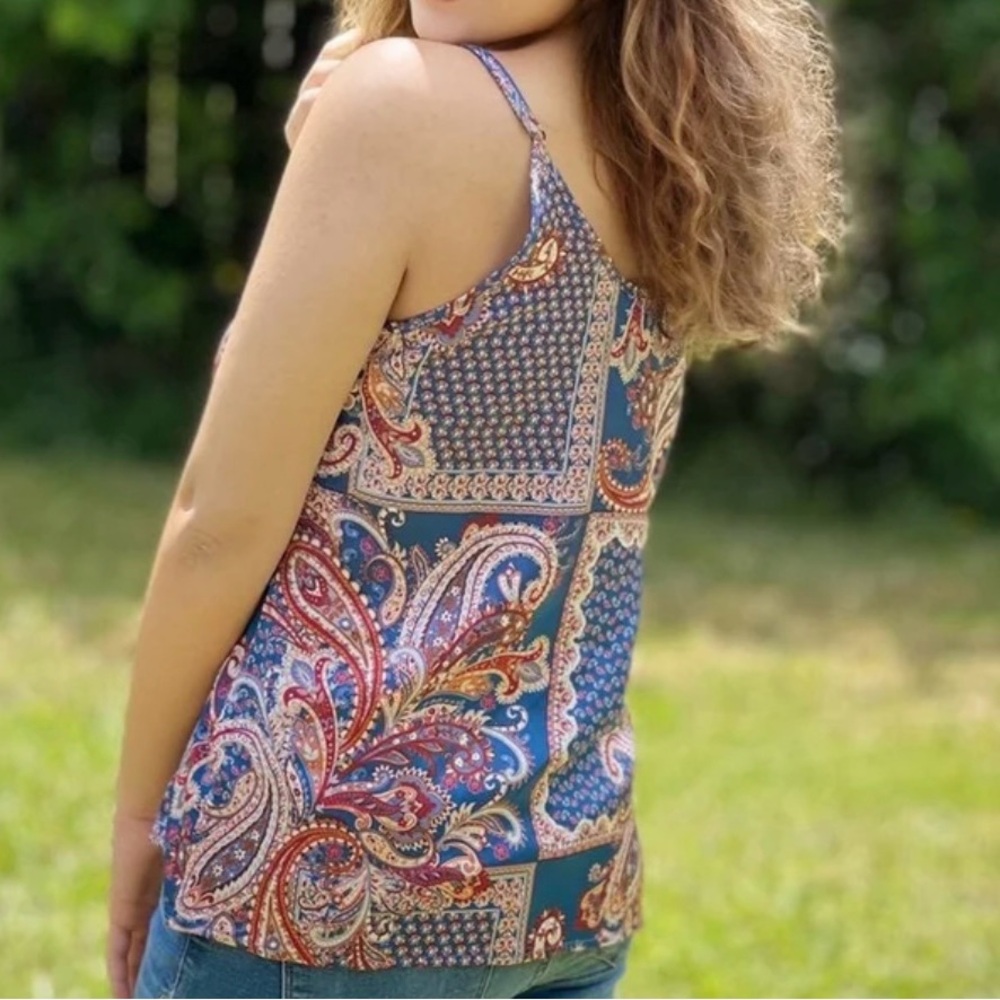 Paisley Print Women's Tank Top